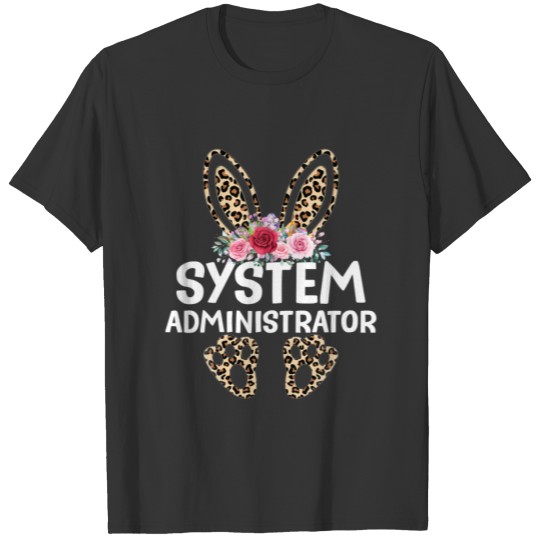 Matching Leopard Print Bunny System Administrator T-shirt