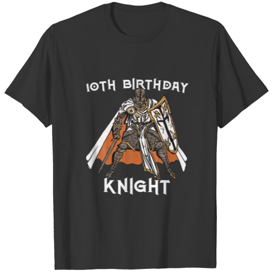10Th Birthday Knight Outfit Celebration Party T-shirt
