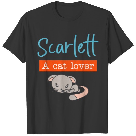 `Scarlett, a Cat Lover T-shirt