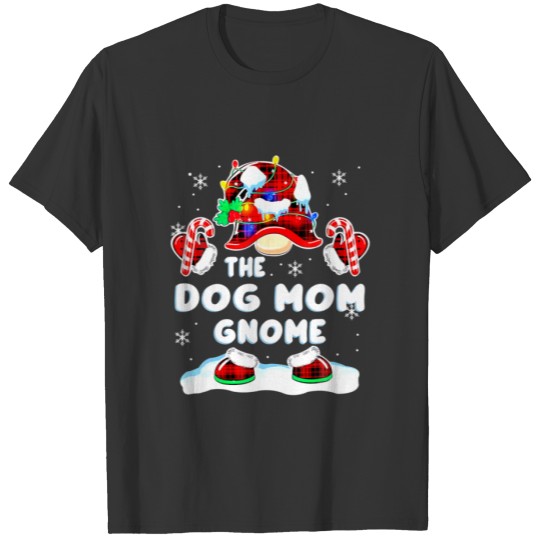 Dog Mom Gnome Gnomies Red Plaid Matching Family Ch T-shirt