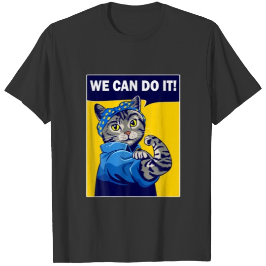 We Can Do It Cute Cat Lover Support Stand With Ukr T-shirt