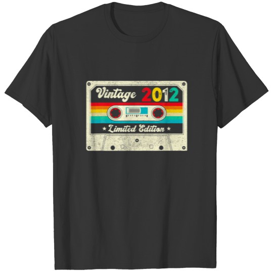 Vintage 2012 10Th Birthday Retro Cassette Tape 10 T-shirt