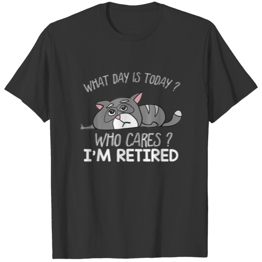 Mens Lazy Cat I'm Retired Men 2022 Retirement T-shirt