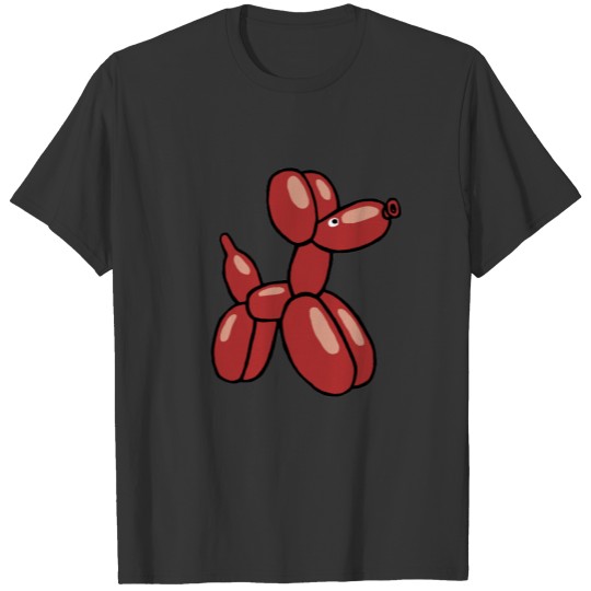 Fun, red balloon dog design polo T-shirt