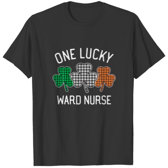 One Lucky Ward Nurse St Patrick's Day Irish Flag P T-shirt