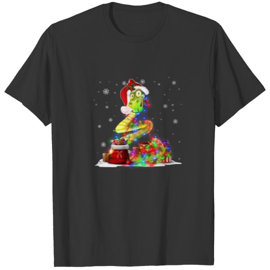 Funny Snakes Tree Christmas Lights Xmas Pajama Mat T-shirt