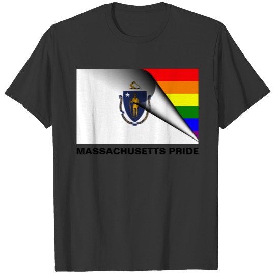 Massachusetts Pride LGBT Rainbow Flag T-shirt