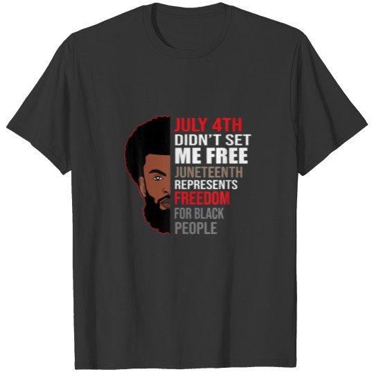 Freedom For Black People Junenth Men T-shirt