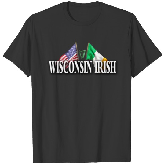 WISCONSIN IRISH USA & IRELAND T-shirt
