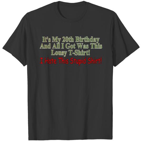 Its My 20th Birthday Gifts T-shirt