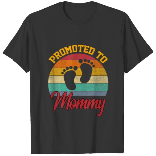 Promoted To Mommy Vintage Mother's Day Funny T-shirt
