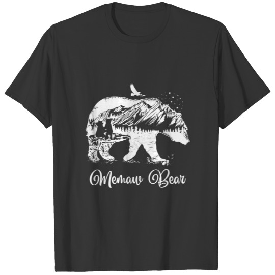 Memaw Bear For Grandma Heart Arrow Bear T-shirt