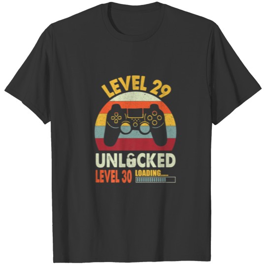 Retro Vintage 29Th Birthday Gamer Funny Level 29 U T-shirt