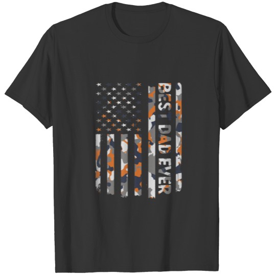 Best Dad Ever US American Flag Camo Father's Day F T-shirt