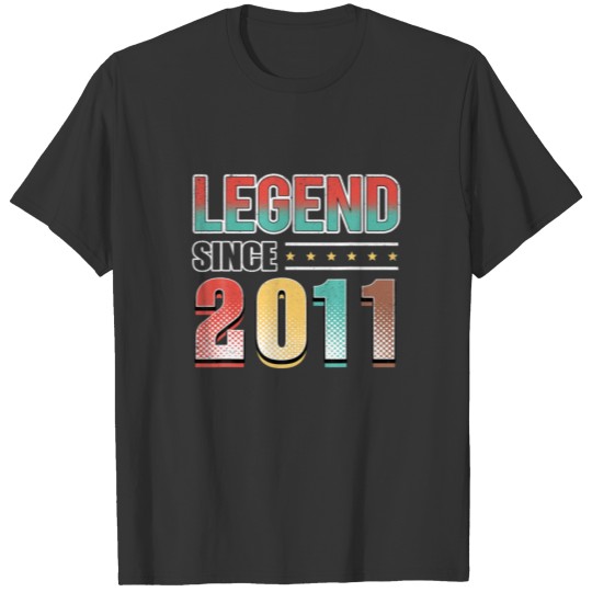 Happy 11Th Birthday Legend Since 2011 11 Years Old T-shirt