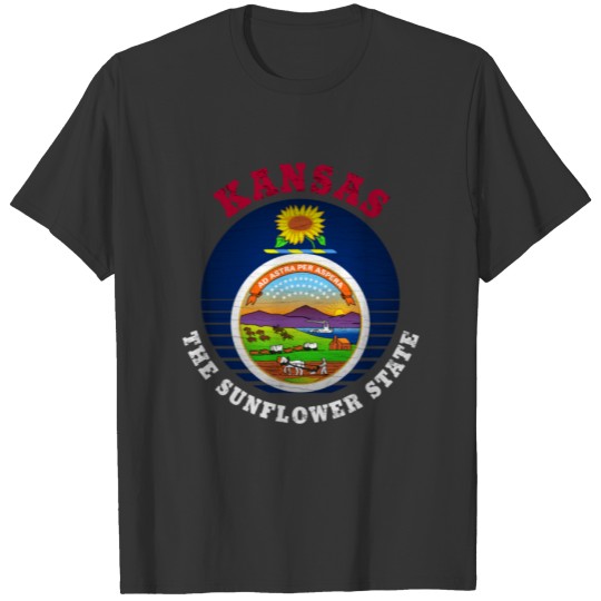 KANSAS SUNFLOWER STATE FLAG T-shirt