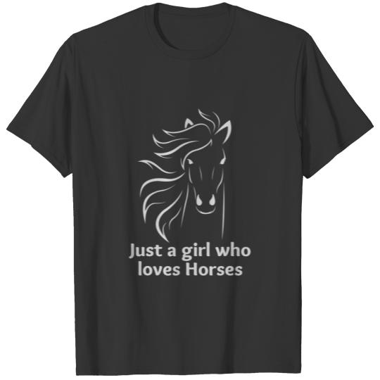 Gift For Horse Lover, Loves Horses Girls Christmas T-shirt