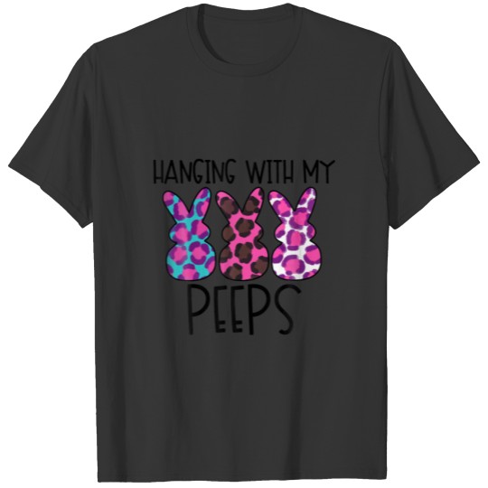 Hanging With My Bunnies Easter Day Leopard Bunnies T-shirt