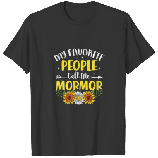Womens My Favorite People Call Me Mormor Sunflower T-shirt