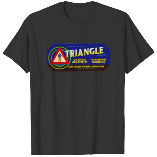 Triangle citrus - Vintage Fruit Crate Label T-shirt
