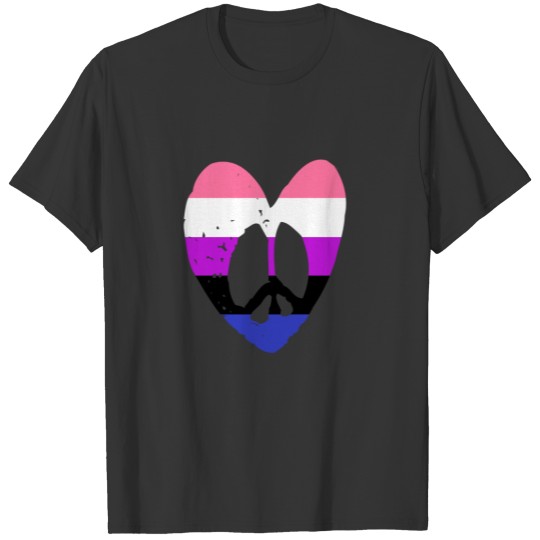 Genderfluid Peace Sign T-shirt