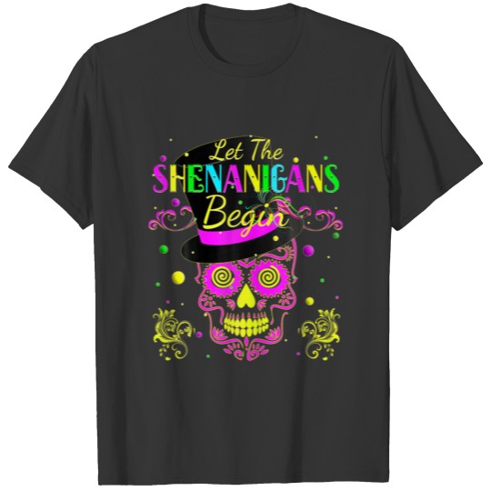 Womens Mardi Gras Outfit Let The Shenanigans Begin T-shirt