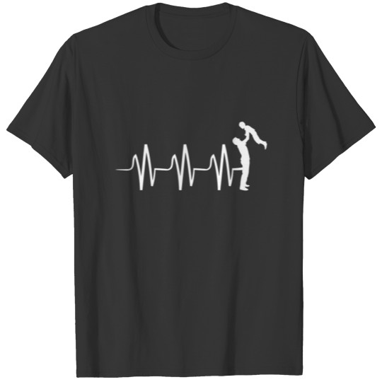 Father And Son Cute Heartbeat ECG T-shirt