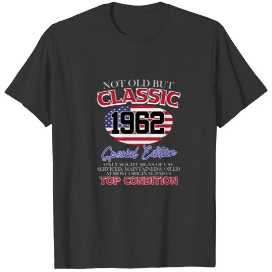 Classic 1962 USA 60Th Birthday 60 Years T-shirt