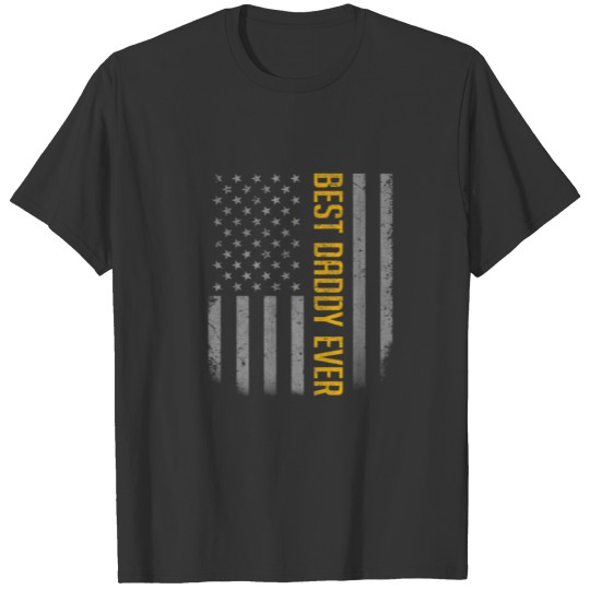 Mens American Flag Dad Gift For Fathers Day Best D T-shirt