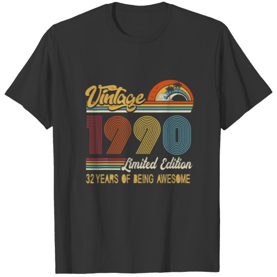 32 Year Old Vintage 1990 Limited Edition 32Nd Birt T-shirt