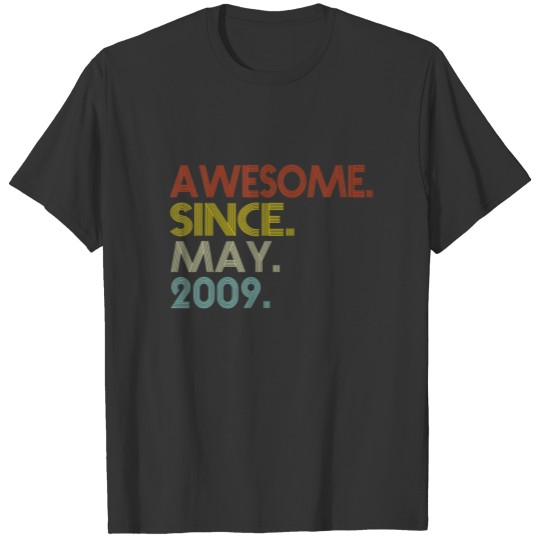 Awesome Since May 2009 Vintage 13Th Birthday T-shirt
