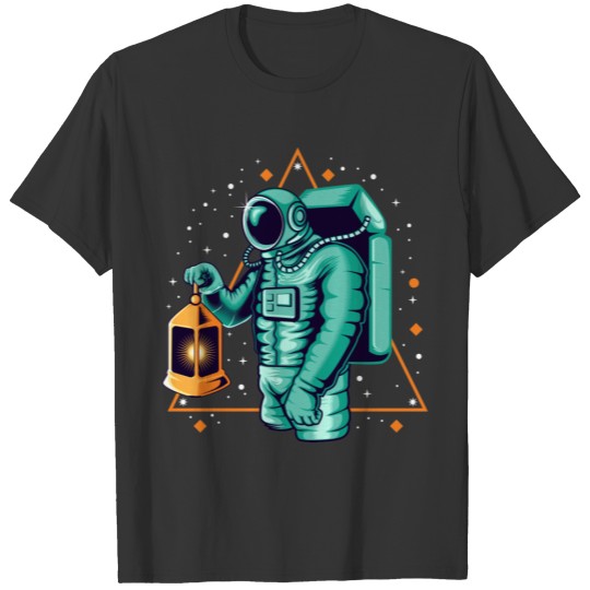Astronaut Holding A Lantern T-shirt