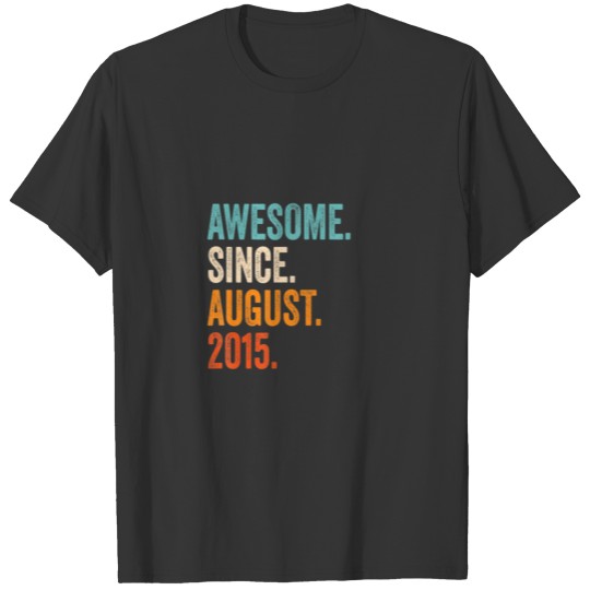 Awesome Since August 2015 7Th Birthday T-shirt
