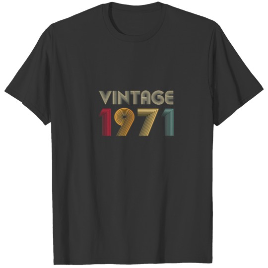 51Th Birthday Gift 51 Years Old Men Women Retro Vi T-shirt