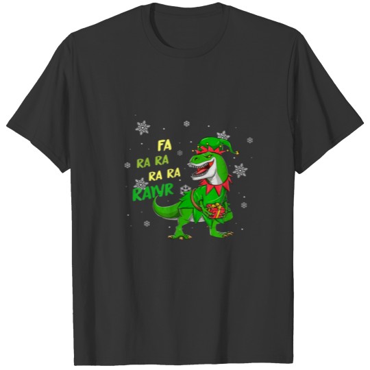 Womens Dinosaur Christmas Fa Ra Ra Rawr T Rex T-shirt