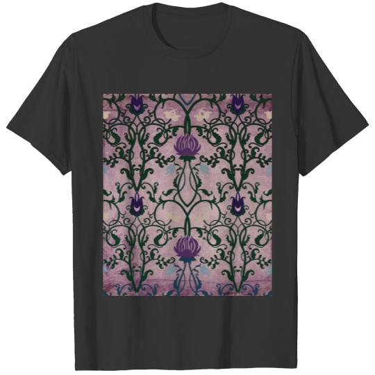Rustic floral ,vintage pattern,Art nouveau, chic, Plus Size T-shirt