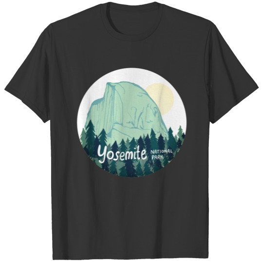 Yosemite National Park Half Dome Teal Green T-shirt