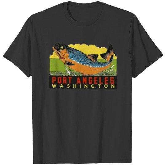 Port Angeles Washington Vintage Travel  Plus Size T-shirt
