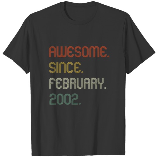 20 Year Old Gift Vintage January 2002 20Th Birthda T-shirt
