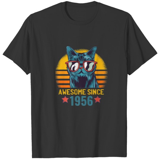 Mens 66Th Birthday Awesome Since 1956, Gifts For F T-shirt