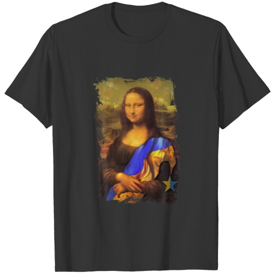 Novelty Ukrainian Mona Lisa Stand With Ukraine Des T-shirt