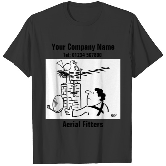 Aerial Fitter cartoon T-shirt