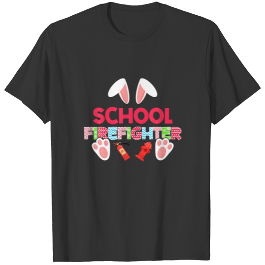 Awesome Bunny Firefighter Bunnies Rabbit Eggs East T-shirt