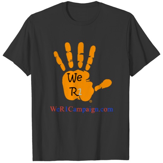 We R1 Corner and Back Orange Logo T-shirt