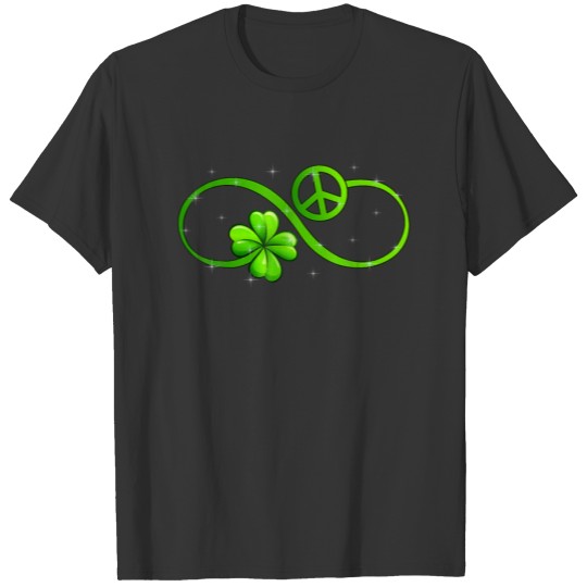 Peace Love Shamrock Irish Happy St Patrick's Day 2 T-shirt