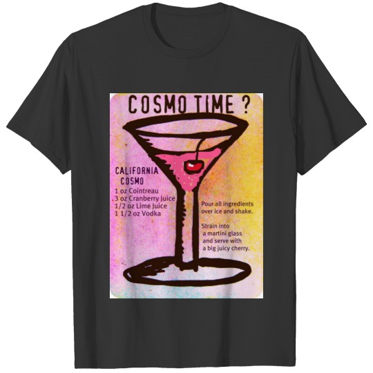 COSMO TIME PRINT with RECIPE by Jill T-shirt