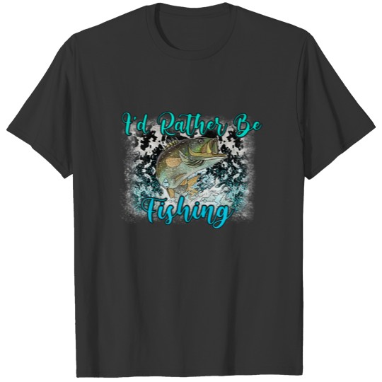 I'd Rather Be Fishing Western Leopard Fishing T-shirt