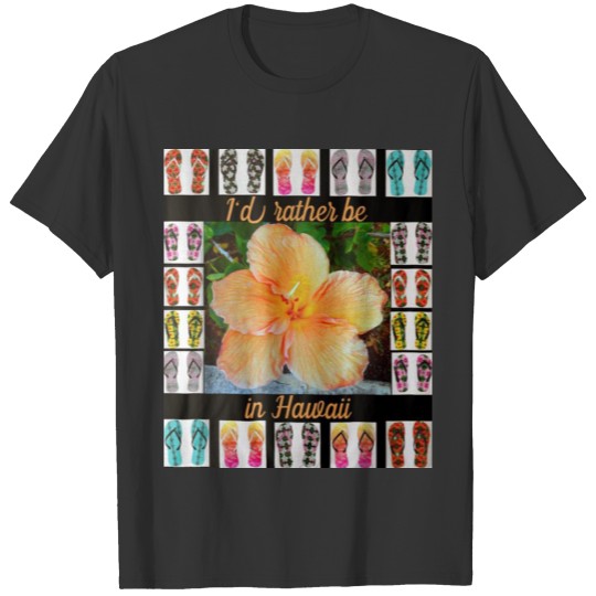 Ladies 3/4 Sleeve Hawaiian Tapestry T-shirt