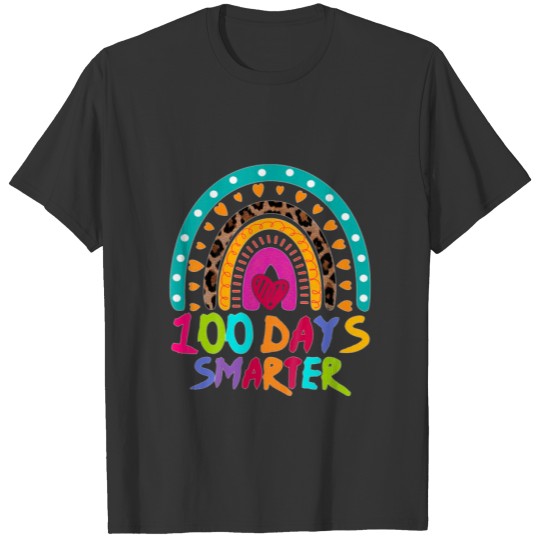 Kids 100 Days Smarter Happy 100Th Day Of School Ra T-shirt