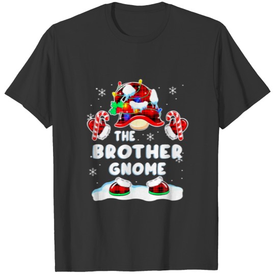 Brother Gnome Gnomies Red Plaid Matching Family Ch T-shirt